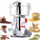 BI-DTOOL Electric Grain Mill Grinder 1000g Stainless Steel Pulverizer 36000r/min High-speed Grain Mill 2600W Dry Material Grinding Machine 270 swingable Superfine powder for Home and Commercial