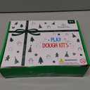 SIMPLIPLAY Christmas Sensory Dough Kit with 6 PCS 18oz Glitter Doughs & Accessories(280+pcs), DIY Christmas Crafts Kids, Stocking Stuffers for Kids, Build a Snowman Kit with Ornaments Creative Gift