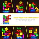 2 x LOSCHEN Night Light,DIY Stackable LED 7 Colors Interlocking Induction Novelty Desk Lamp,3D Puzzle Magic Light Bright Toy for Kids Teens,Gamer Decor Ideal Gift