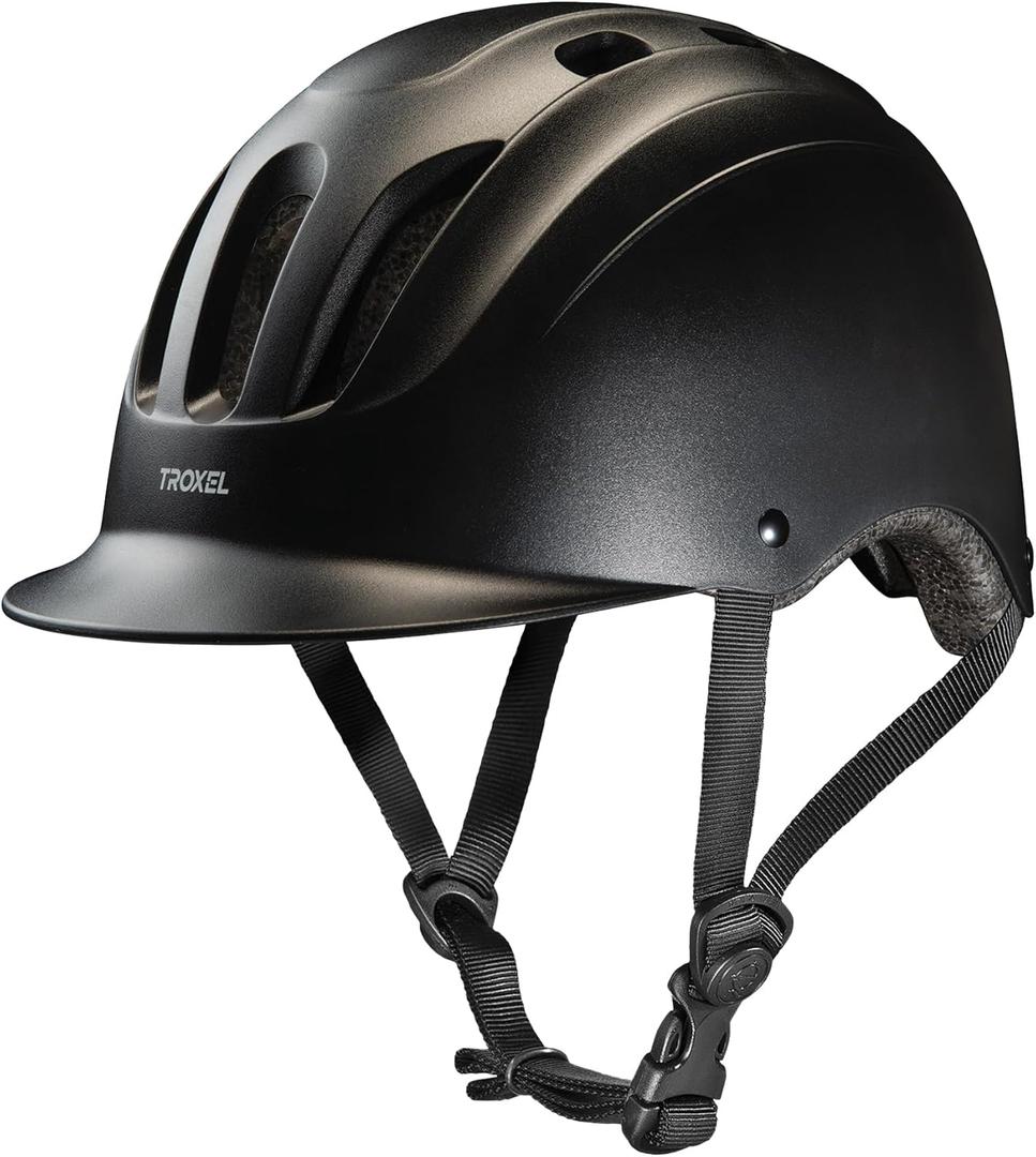 Troxel Sport 2.0 Injection Molded Horse Riding Helmet, Lightweight Adjustable Design, Safety Horseback Riding Gear (Small, Black)