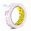 3M Double Sided Tape Heavy Duty 1in X 9.85ft, Heavy Duty Removable Mounting Tape for Wall, White Sticky Foam Tape, Picture Hanging Strips & Poster Hanger, Waterproof Adhesive Strips, Carpet Tape