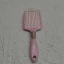 RHOS Paddle Brush for Women & Men - Detangler for Thick, Curly, Long, Wet & Dry Hair - Nylon Bristles Square Cushion Brush for Smoothing and Detangling (1 Pack - Pink)