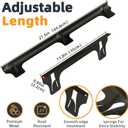 SZJHXIN Stove Gap Covers Stainless Steel, Adjustable 13.8-27.5 In(2 Pack), Heat Resistant, Gas Stove Side Gap Protector (Matte Black)