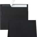 Black Blank Greeting Cards and Envelopes 4 x 6 Heavyweight Folded Cardstock and A4 Envelopes Printable Self Seal 20 Packs for DIY Wedding Invitations, Birthday, Thank You Cards, Party