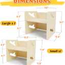 Puecrof Montessori Weaning Table and Chair Solid Wooded Toddler Table and Chair Set Kids Montessori Furniture
