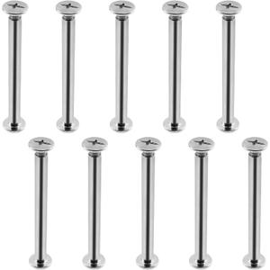 2 x 50 Sets M5 x 50mm Chicago Screw Posts Binding Screws, Phillips Chicago Binding Screws Assorted Kit for Leather, Scrapbook, Book, Photo Albums