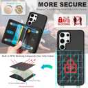 TUCCH Crossbody Wallet Case for Galaxy S25 Ultra, RFID Blocking [6 Card Slots][Detachable Lanyard], Magnetic Closure Flip Wallet PU Leather Shockproof Phone Cover for Galaxy S25 Ultra, Black Argyle