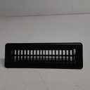2" X 10" Floor Register with Louvered Design - Heavy Duty Rigid Floor Air Supply with Damper & Lever - Outer Dimensions [ 3.5 X 11.5] - Black