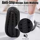 BINBINNIAO Cloud Slippers for Women and Men Ultra Comfort Recovery Pillow Slippers Slides Shower Sandals House Shoes with Low Arch Support 42-43, Black