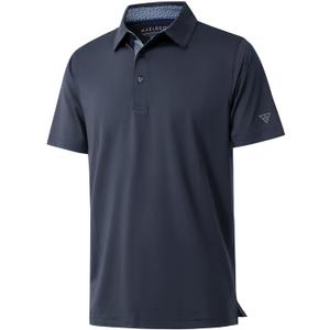 Mens Polo Shirts Short and Long Sleeve Casual Solid Stylish Dry Fit Performance Designed Collared Golf Polo Shirts for Men (XX-Large, Dark Grey)