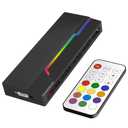 Redragon GCP09 ARGB and PWM Fan Hub Controller, 10 PWM Ports & 12 ARGB Ports, Software & Remote Adjustment, Individual Fan Control, Magnetic Backplate, SATA Power Hub for PC Case Fans, Black