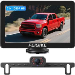 Backup Camera with IR Night Vision, 7 Inch 1080P HD Rear View Camera, Plug-Play, DIY Guide Lines, 150 Wide Angle, Back up Camera Systems for Truck Cars Pickups SUV Van