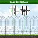 Decorative Garden Fence, No Dig Rustproof Metal Wire Fencing Border Animal Barrier, Flower Edging for Landscape Patio Yard Outdoor Decor (XK-12PACK)