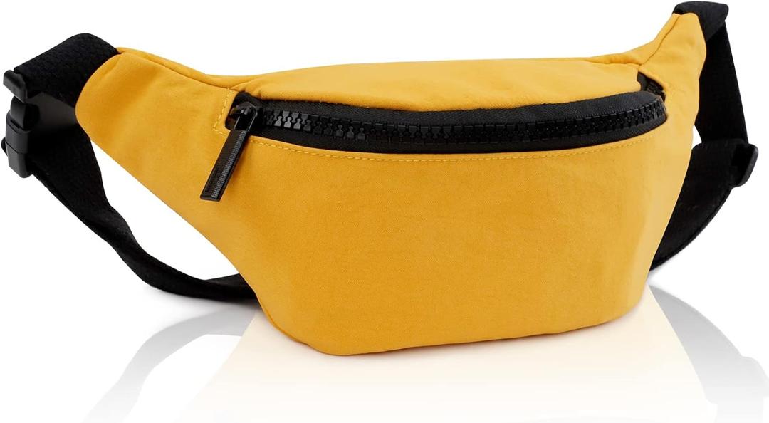 Fanny Pack for Kids,Adjustable Waist Bag for Kids Boys Girls,Cute Fashionable Waist Pack Children's Bum Bag,Sports Workout Traveling Running Carrying Phones Mini Bags (Yellow)