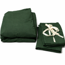 Beslinen Set, Pillowcases 30x20, Duvet cover 138x144, Green