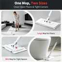 2-in-1 Dual Size Hands Free Flat Mop, Snap Grip Mini & Large Mop | Compatible with Swiffer Pads, 15 Dry Pads and Reusable Cloths, Lazy Mops for Hardwood, Tile, Walls & Tight Spaces Cleaning
