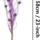 KI Store Purple Glitter Picks Sprays Set of 20 for Mardi Gras Decorative Picks Christmas Tree Wreath Garland Floral Arrangement Decoration