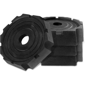 Xtra (4-Pack) | Four-Point RV Leveling System Featuring 9 Round Jack Feet | Adds 61% Additional Surface Area for Stability, 5 lbs Per Pad & 11 Total Width | Must-Have RV Accessories