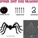 200" Halloween Spider Web + 59" Giant Spider Decorations, Triangular Huge Spiders Web and Hairy Scary Fake Spider, for Indoor Outdoor Porch Yard, Scary Haunted House Party, and Halloween Dcor