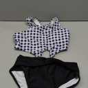 Mirawise Girls Swimsuits Swimwear Bathing Suit Beach Bikini Two Piece Tie Front Swimsuits (12-13 Years, Black Spot)