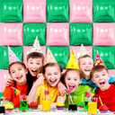 30PCS Double Sided Square Foil Balloons Wall,19 Inches Chrome Foil Balloons Tunnel Arch Garland Kit for Birthday,Anniversary,Wedding,Graduation Party Background Graduation Party Decoration (Pink Silver and Red Green)