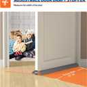 MAGZO Door Draft Stopper, 36 Inch Adjustable Under Door Gap Filler, Fits 30'' - 36'' Bottom Widths, Seals Gaps up to 1.7", Soundproof Sweep Blocks Air, Noise, Light, Dust- Grey