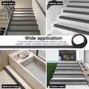 Non-Slip Step Edge Protector, Vinyl Stair Nosing - Self-Adhesive Anti-Slip Stair Nose Edging Trim, Stairway Nose Molding & Nosing Strip for High Traffic-Safety, Indoor-Outdoor Use(Black 2"2",10Ft)