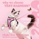rabbitgoo Cat Harness and Leash for Walking, Escape Proof Soft Adjustable Vest Harnesses for Cats, Easy Control Breathable Reflective Strips Jacket, Pink, M