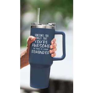 NOWWISH Gifts for Women, Sometimes You Forget You're Awesome 40 oz Tumbler with Handle and Straw, Birthday Gifts for Her Mom Wife Girlfriend and Sister