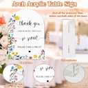 Acrylic Wedding Signs Please Take a Treat Sign for Reception, 6x8" Floral Themed Arch Acrylic Dessert Table Decor, Love Is In Bloom & Baby In Bloom Decorations for Baby Shower Bridal Shower Engagement