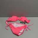 Blooming Jelly Womens Sexy 2 Piece Bikini Sets Cheeky High Cut Bathing Suit Color Block Textured U-Wire Swimsuits 2026 (Large, Hot Pink)