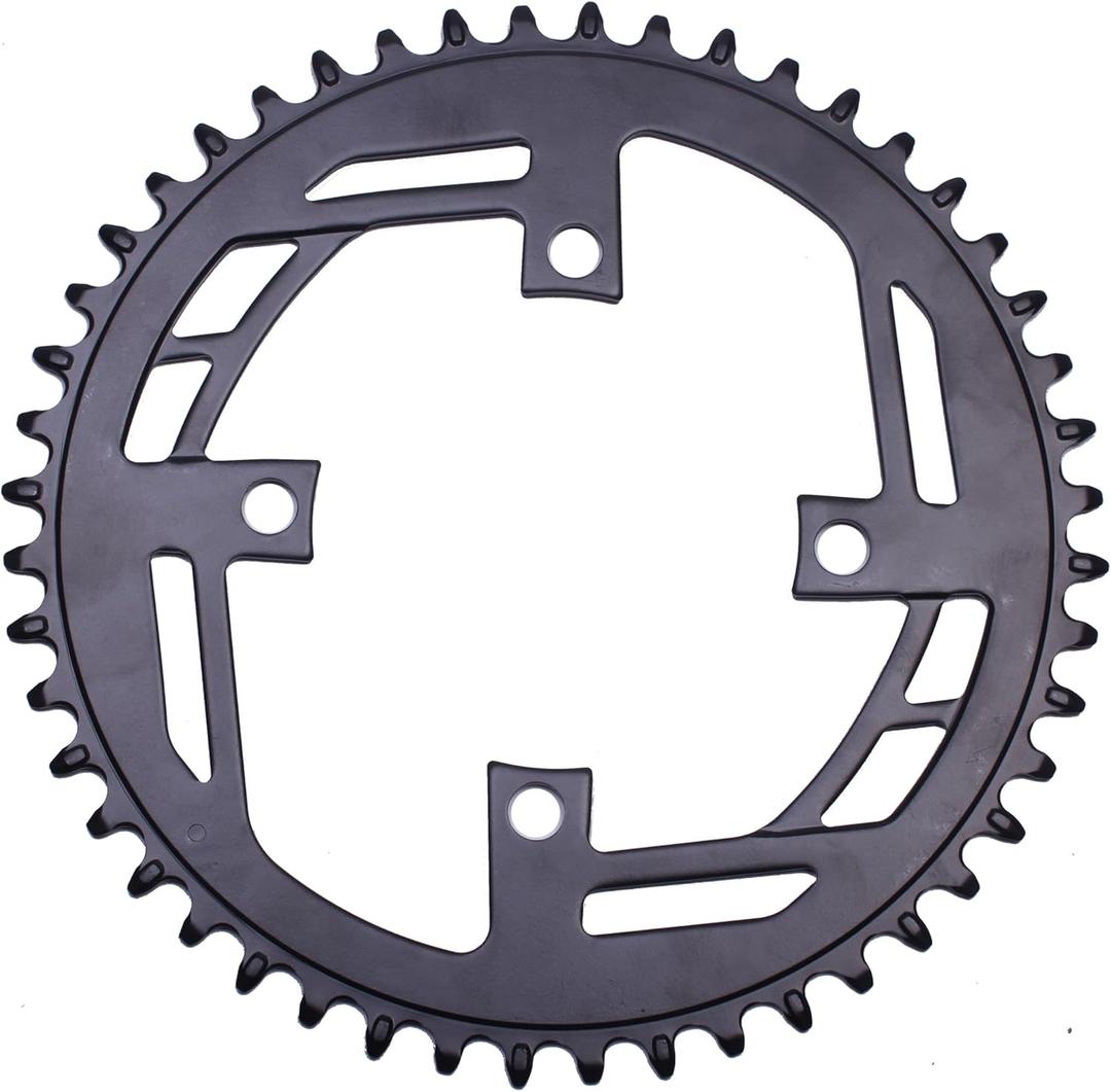 PROWHEEL 32T/34T/36T/38T/40T/42T/44T/46T/48T Chainring 104BCD Round Narrow Wide Single Bike Chainring for 9/10/11/12-Speed,MTB,e-Bike,Electric Bicycle,Road Bike,City Bike,Folding Bike,BMX