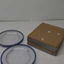 BESTSTAR 12 Inch Disposable Charger Plates, 15 Pack Plastic Clear Plates with Blue Rim, Perfect Table Decor for Party, Wedding, Dinner