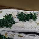 8 Pcs Railing Protection Christmas Garland Ties, White Decorative Banister Garlands Hanger, Adjustable Banister Protective Padded Faux Pine Stems Garland Ties for Staircase Wreath Home Holiday Decor