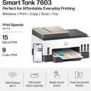 HP Smart Tank 7603 Wireless All-in-One Ink Tank Printer, Scanner, Fax, Copier with up to 3 Years of Ink Included, Best-for-Home Office, Cartridge-Free Refillable, AI-Capable (9B5D1A)