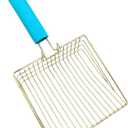 Best Scoop! Exclusive *Soft Handle Large Metal Litter Scoop with Ergonomic Handle, Wide Tines for Quick Release, Comfortable Cushioned Grip, Beautiful Design, Hook for Hanging