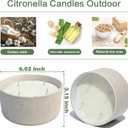 Citronella Candles Outdoor for Patio, 22oz Large 4-Wick Natural Soy Wax Candle, 100-Hour Long Lasting Citronella Oil Candle in Decorative Ceramic Jar for Backyard, Garden, Deck, Summer Nights