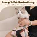 27.6'' Self-Adhesive Cat Swaddle Wrap for Grooming & Medication | Calming restraint and burrito wrap for cats. Breathable, adjustable. Reduces anxiety during travel and vet visits