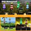 Solar Powered Waterproof Garden Lights 4 Pack Lighthouse Design for Outdoor Garden Lighting, Backyard Decorations & DIY Backyard Patio, Must-Have for Patio Lovers, 2.5 x 2.5 x 16 inches