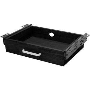 Upgrade Wood Under Desk Mounted Sliding Pull-out Drawer, Ball-Bearing Slides Under Desk Drawer Storage Organizer, Hanging Drawers for Desk, Hidden Desktop Organizer for Office Desks, Tables - Black