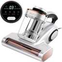 JIGOO Bed Vacuum Cleaner with Dust Sensor, Mattress Vacuum Cleaner with UV & Ultrasonic and High Heating, 13Kpa Suction 500W Powerful Double-Cup Handheld Vacuums (J300, Corded) (White)