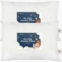 KeaBabies 2-Pack Toddler Pillow - Soft Organic Cotton Kids Pillows for Sleeping - 14X20 Travel Pillow for Kids Age 2-5 (Soft White)