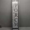 Welcome To The Porch Sign For Front Porch Standing 45"X9" Wood Frame Large Rustic Farmhouse Outdoor Tall Board Welcome Sign Modern Home Outside Front Door Vertical Wall Decor (Black)