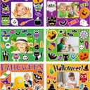 30 Packs Halloween Arts and Crafts for Kids Picture Frame Craft Kits Photo DIY Craft Set Bulk Pumpkin Maple Leave Turkey Stickers Children Classroom Kindergarten Preschool Game Activities Ages 4-12