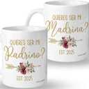 Vivulla68 Quieres Ser Mis Padrinos De Bautizo, Bautizo Recuerdos Juego De 2 Tazas 2025, Recuerdos De Bautizo Para Nio, Nia, God parents Presents Proposal, Quieren Ser Mis Padrinos De Bautizo