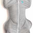 Love to Dream Swaddle UP, Baby Sleep Sack, Self-Soothing Swaddles for Newborns, Improves Sleep, Snug Fit Helps Calm Startle Reflex, Newborn Essentials for Baby, 1.0 TOG, 13-19 lbs, Gray, Medium 
