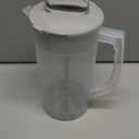 Mixing Pitcher for Drink, Drink Pitcher with Lid and Clean Sponge Brush, Wide Mouth Juice Pitcher with Plastic Blades and Adjustable Mixer Plunger, for Juice Tea Milk Lemonade(2.1qt/67.6oz)