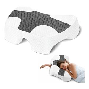 Side Sleeper Pillow with Arm Hole, Shoulder Relief System, Arm Pillow for Neck and Shoulder Pain, Premium Memory Foam, Suitable for Side, Back and Stomach Sleepers - Grey