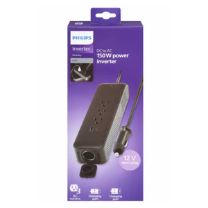 Philips Direct Plug Power Inverter 3 AC Outlets 1 USB-A 1 USB-C 175W