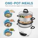 AROMA Rice Cooker, 3-Cup (Uncooked) / 6-Cup (Cooked), Steamer, Small Rice Cooker, Oatmeal Cooker, Soup Maker, Auto Keep Warm, 1.5 Qt, White, ARC-743-1NG